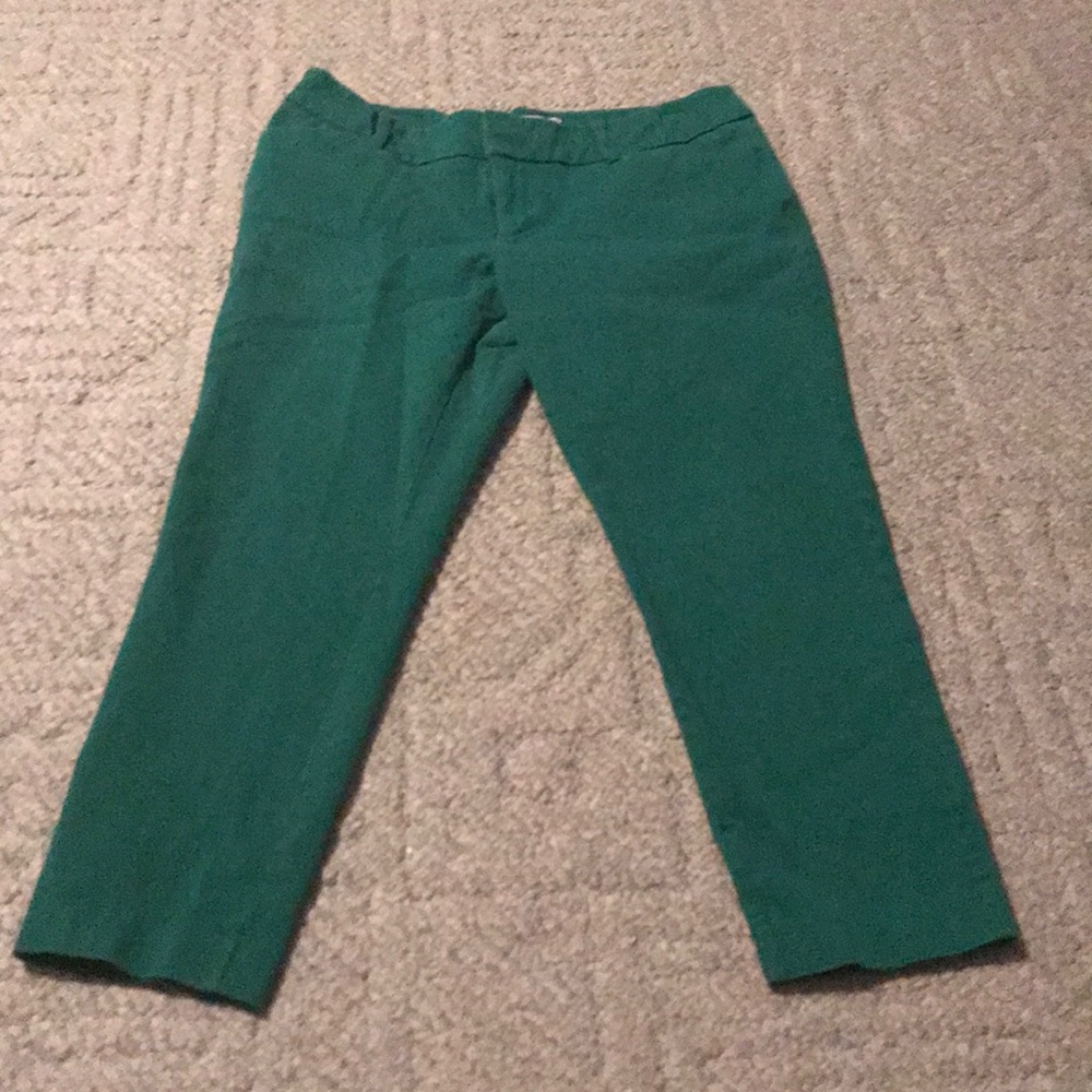 Green ankle pants